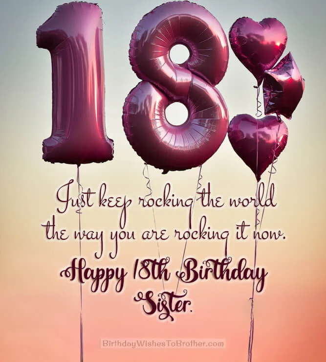 18th Birthday Wishes - Happy 18th Birthday Messages & Quotes 6 18th birthday wishes for sister