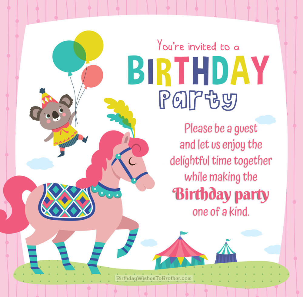 100 Best Birthday Invitation Wording Ideas And Messages