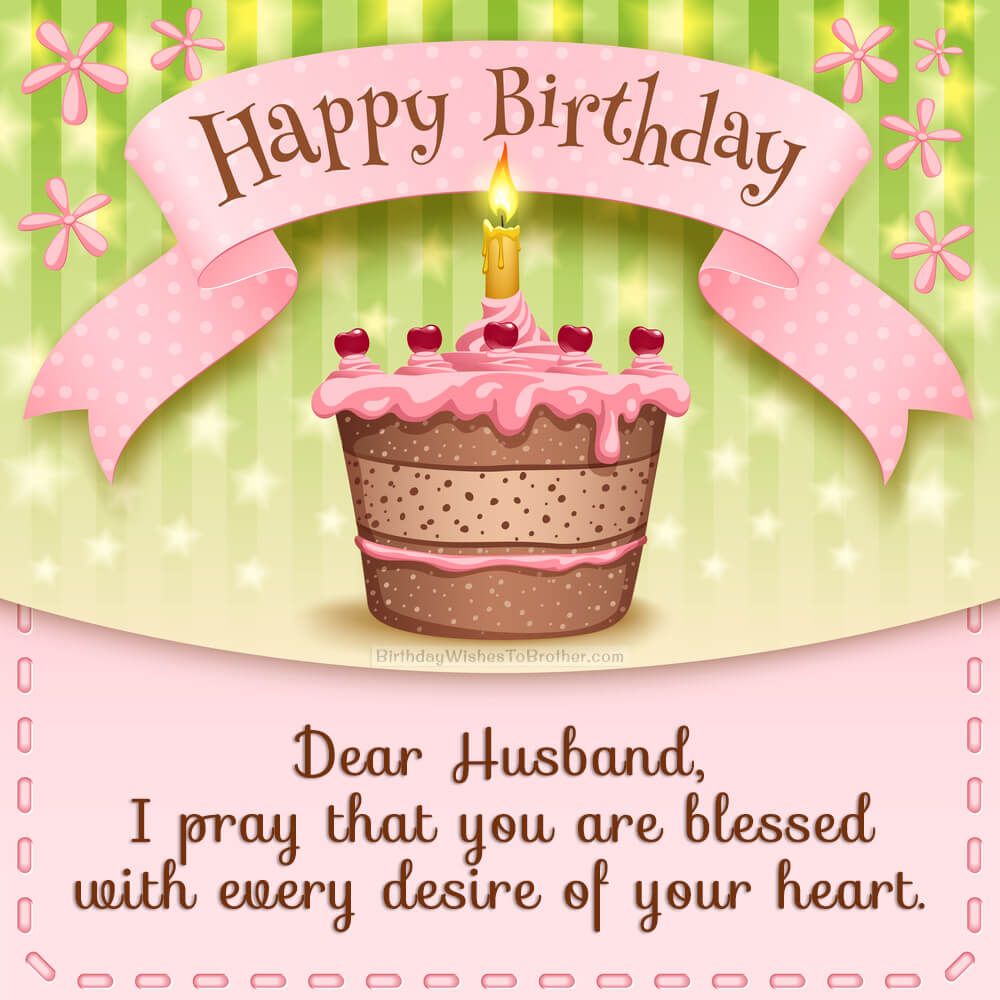 Short Blessing Birthday Wishes For Husband In English