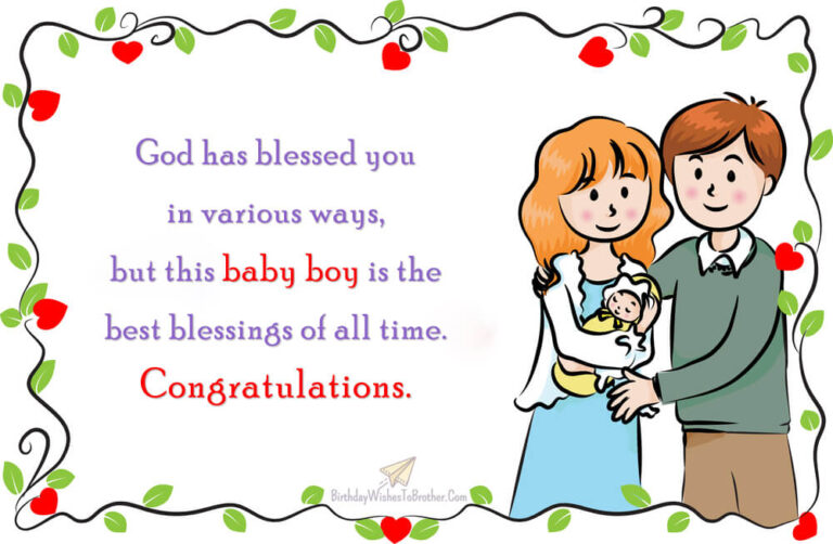 Congratulations Baby Boy! 100+ New Baby Boy Wishes